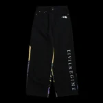 Nightmare Rose Raw Denim Jeans in Black