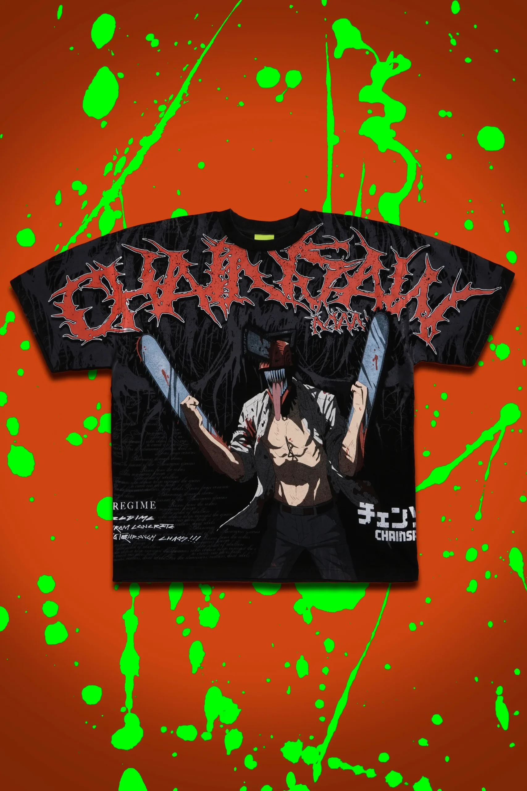 24TEES-CHAINSAWcopy-scaled-1.webp Chainsaws Chaos American Classic Oversized Tee in Vintage Black - Image 1