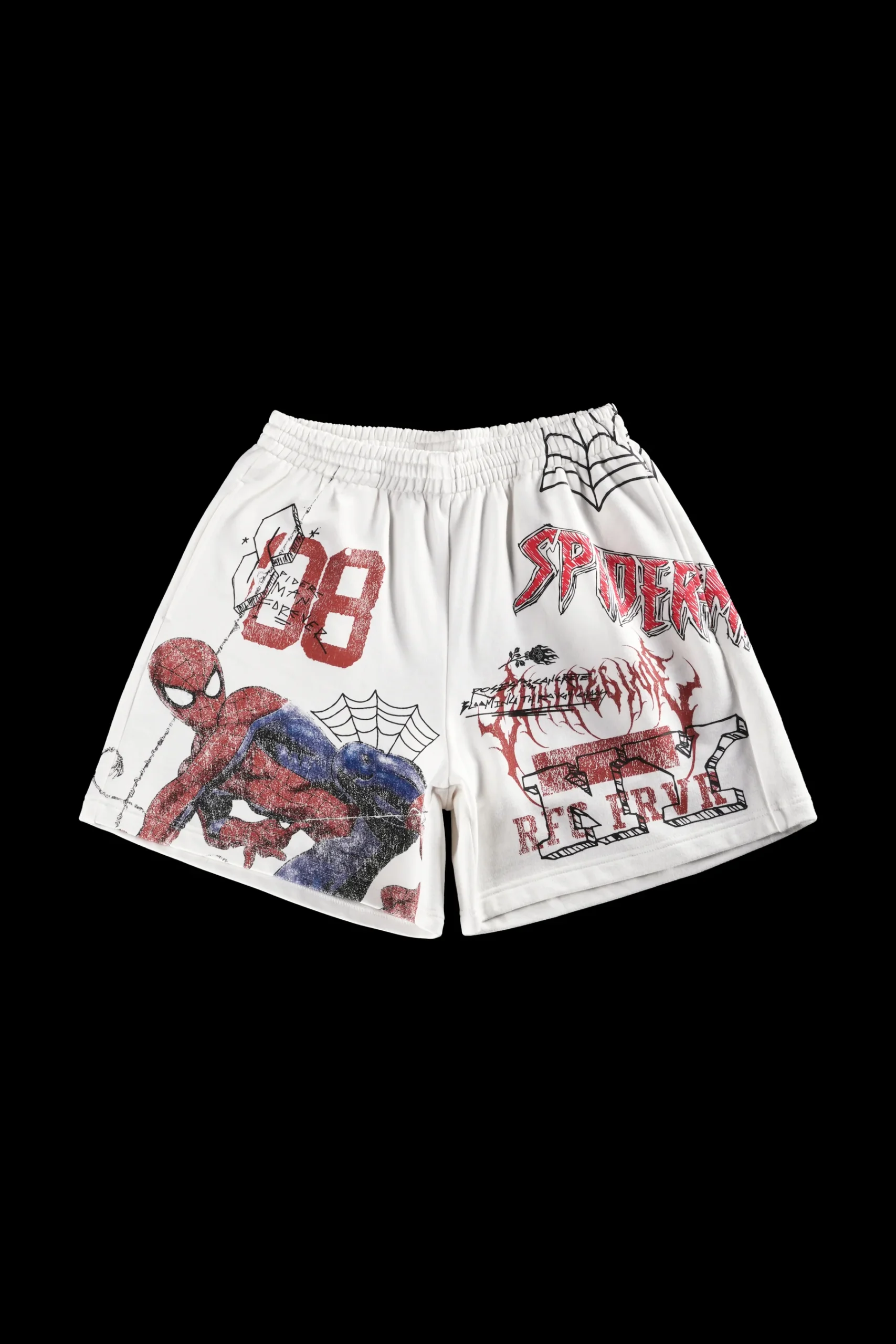 3-BOTTOMS-SPIDER-scaled-1.webp Team Spidey Thorns Baggy Shorts in Butter - Image 1