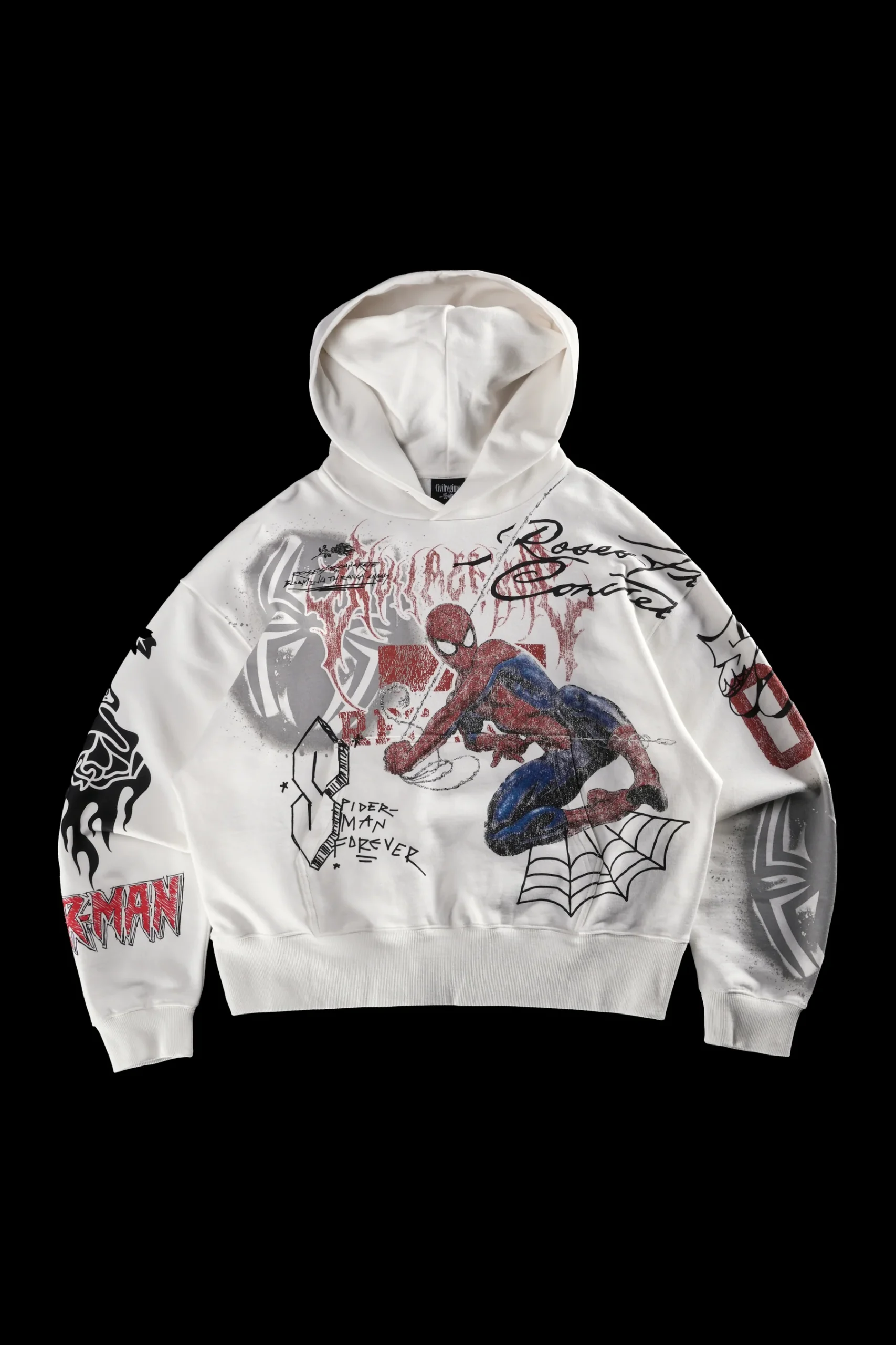 3-HOODIES-SPIDER-scaled-1.webp Team Spidey Forever Hoodie in Butter - Image 1