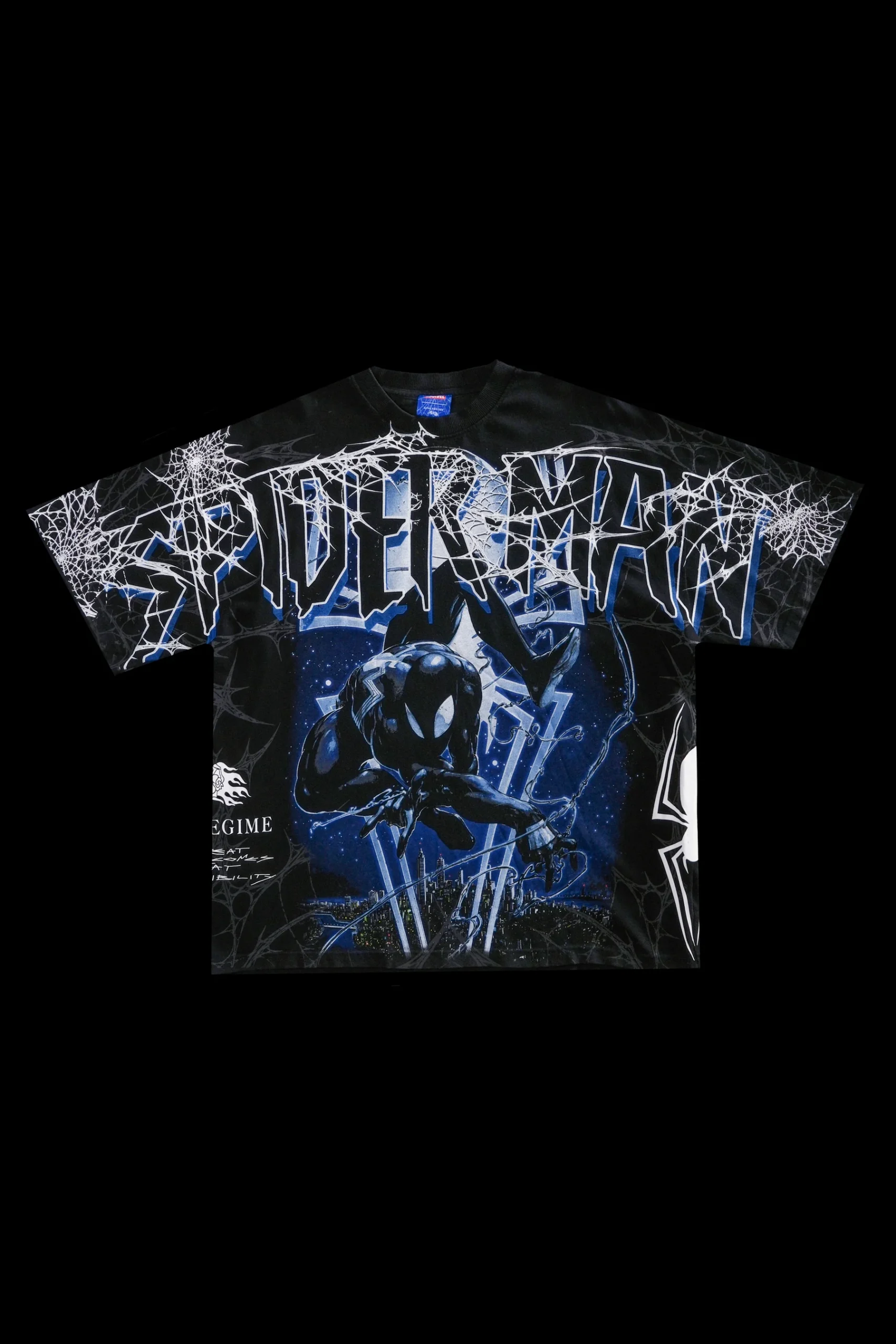 33-TEES-SPIDER-scaled-1.webp Night Mode American Classic Oversized Tee in Vintage Black - Image 1