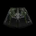 Lucid Thorns Baggy Shorts in Vintage Black/Acid Green