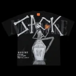 Skeleton Grin American Classic Oversized Tee in Black