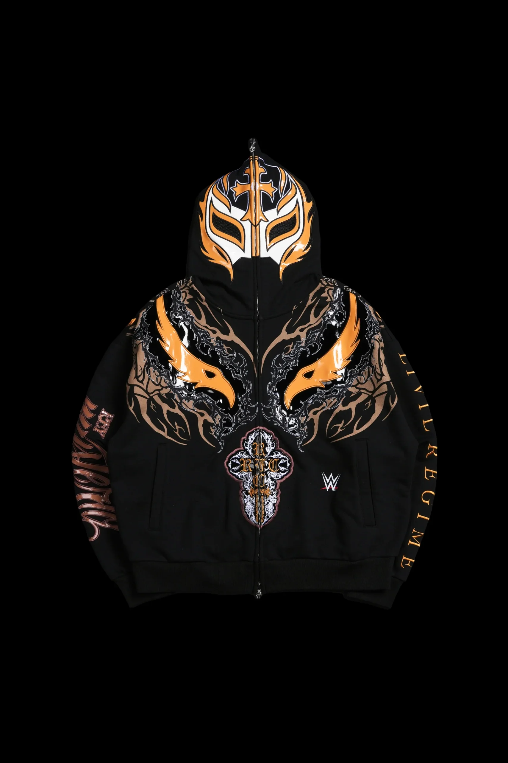 7HOODIES-WWEcopy_340b8654-8ec1-41c4-aed9-ed0573b014ff-scaled-1.webp Oro Mysterio Full Zip Up Hoodie in Black - Image 1