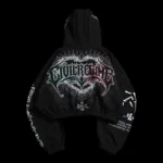 Rose Regime Ultra Cropped Hoodie in Black