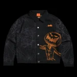 Pumpkin Fright Raw Denim Jeans in Black