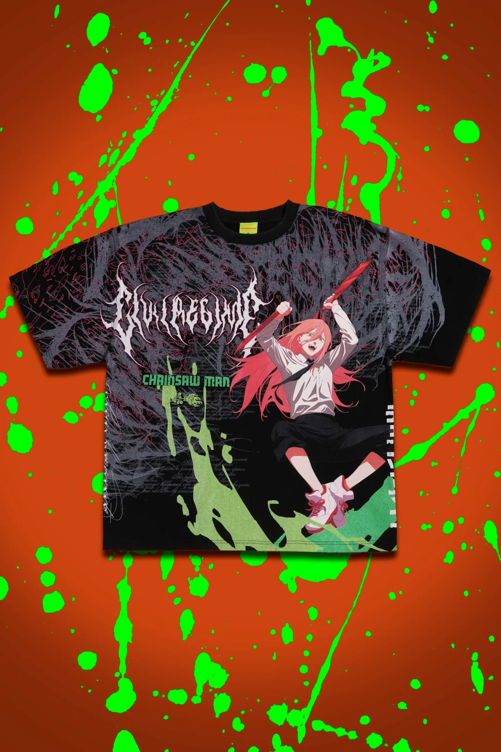 9TEES-CHAINSAWcopy-scaled-1.webp Power's Rage SBS 199X Oversized Tee in Vintage Black - Image 1